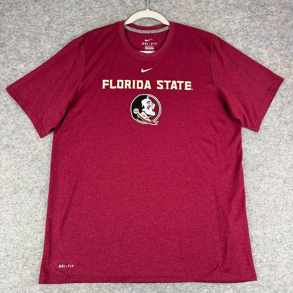 Nike Dri Fit Florida State Seminoles FSU Sideline Velocity T-Shirt Mens Large L